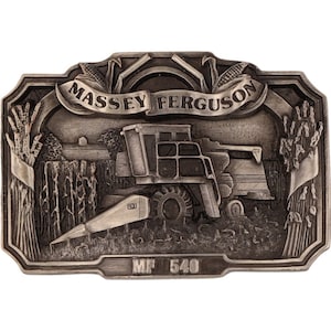 New Massey Ferguson MH 540 Tractor Harris Farmer Farming NOS Vintage Belt Buckle Farm Equipment Machinery Implement Sign Logo Ji Ih