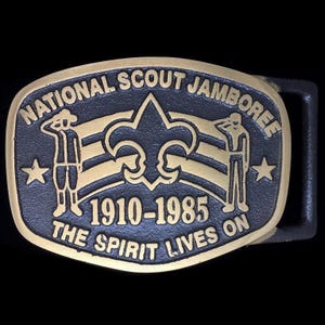 National Scout Jamboree Spirit Lives On Max Silber Collectible Memorabilia Vintage 85 Belt Buckle
