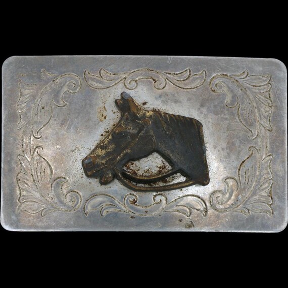 Horse Rider Riding Rodeo Cowgirl Vintage Belt Buckle  display picture 3