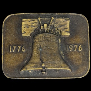 Bicentennial Liberty Bell 1776 American Revolution 1975 Western Pride 1970s 1976 Vintage Belt Buckle
