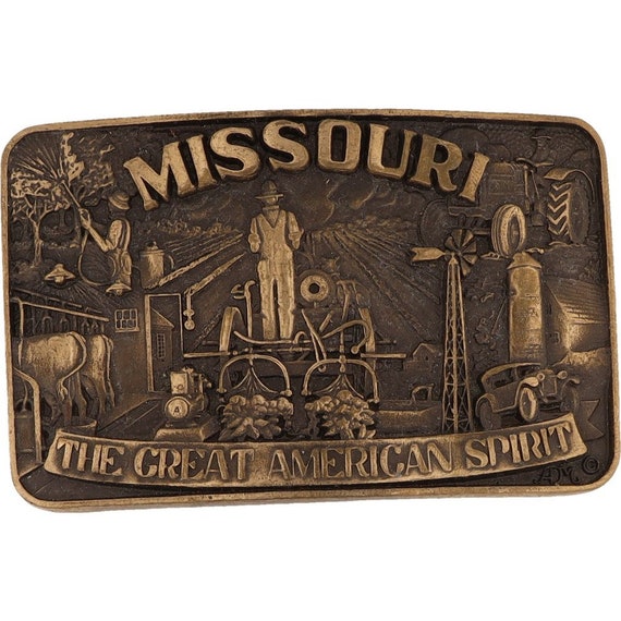 Brass Missouri Farm Farmer Farming Tractor Agricul