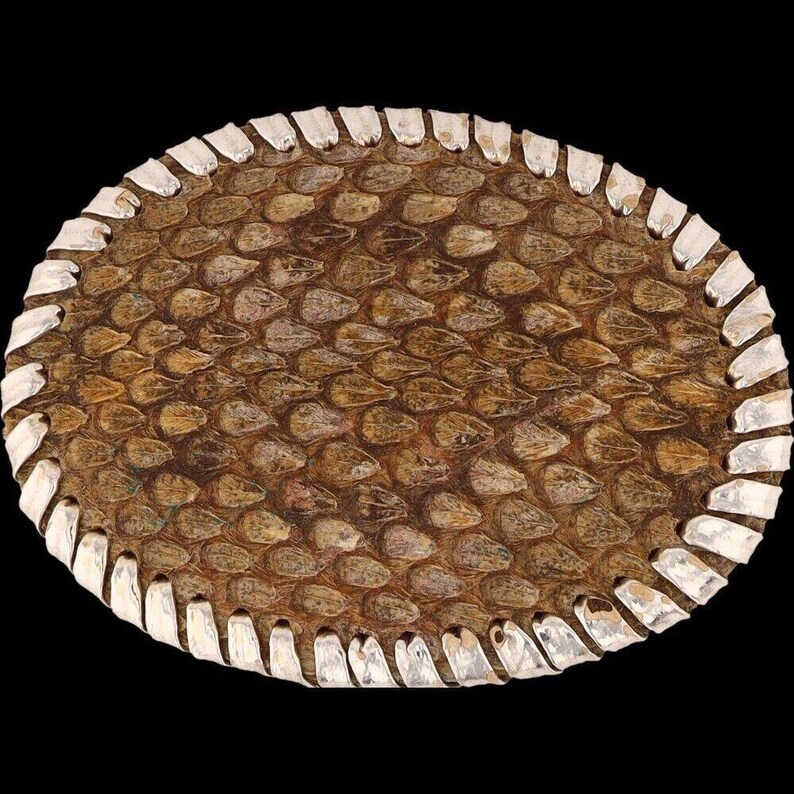 Snake Skin Rattlesnake Python Western Cowboy Biker 1980s Vintage Belt ...