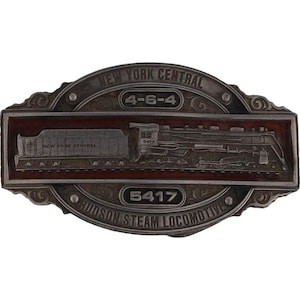Steam Locomotive 4-6-4 Hudson New York Central 5417 80s Nos Vintage Belt Buckle Ry Engine Lover Rail Travel Line Train Railroadiana