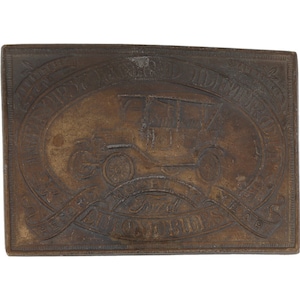 Henry Ford Motor Co Model A T Automobile Antique Car 1970s Vintage Belt Buckle