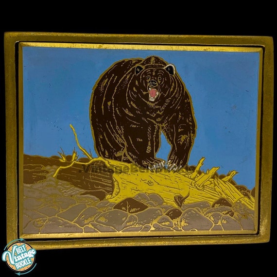 Brass Bear Grizzly Black Brown Animal Art Solid C… - image 1