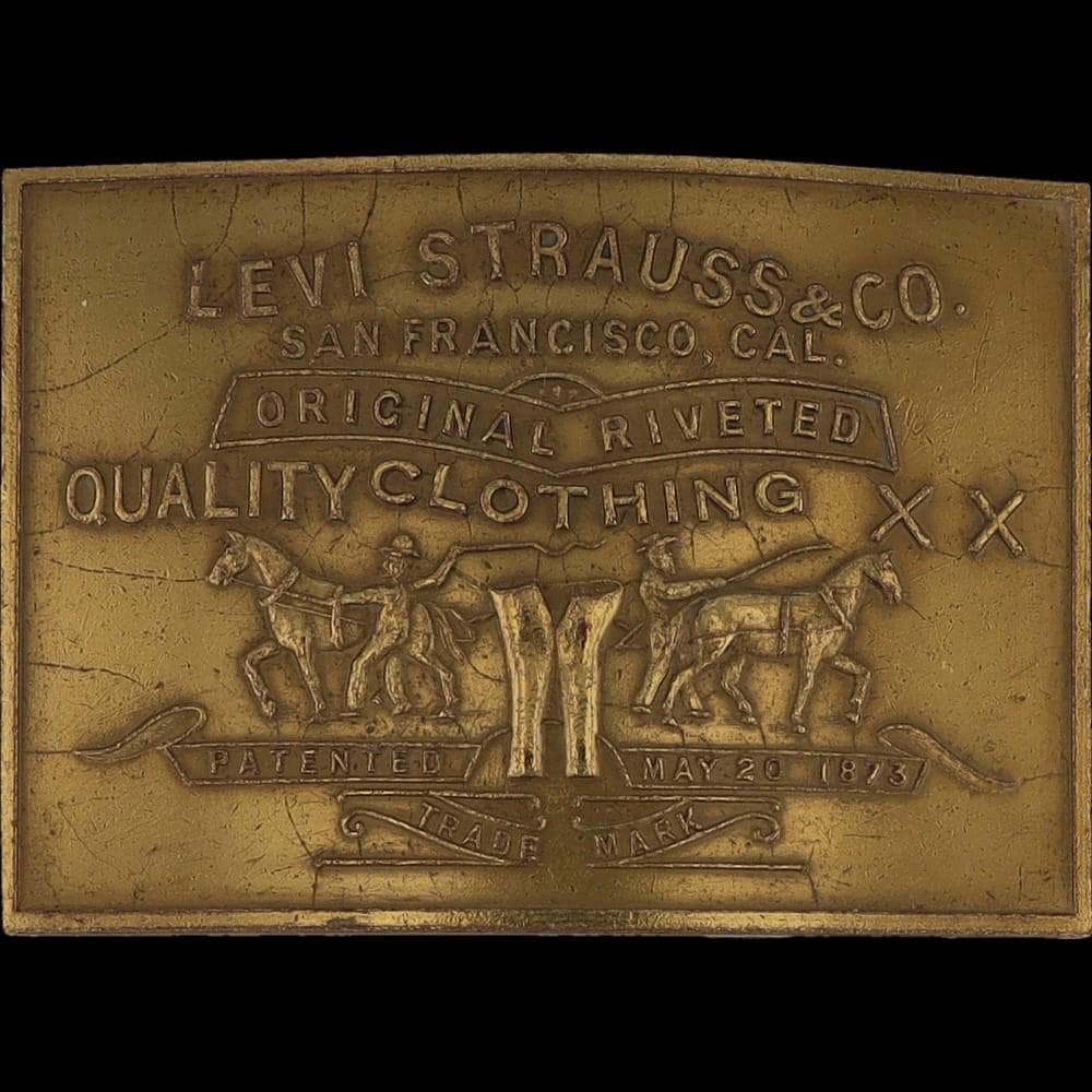 Brass Levi Strauss Levis Denim Blue Jeans California 1970s