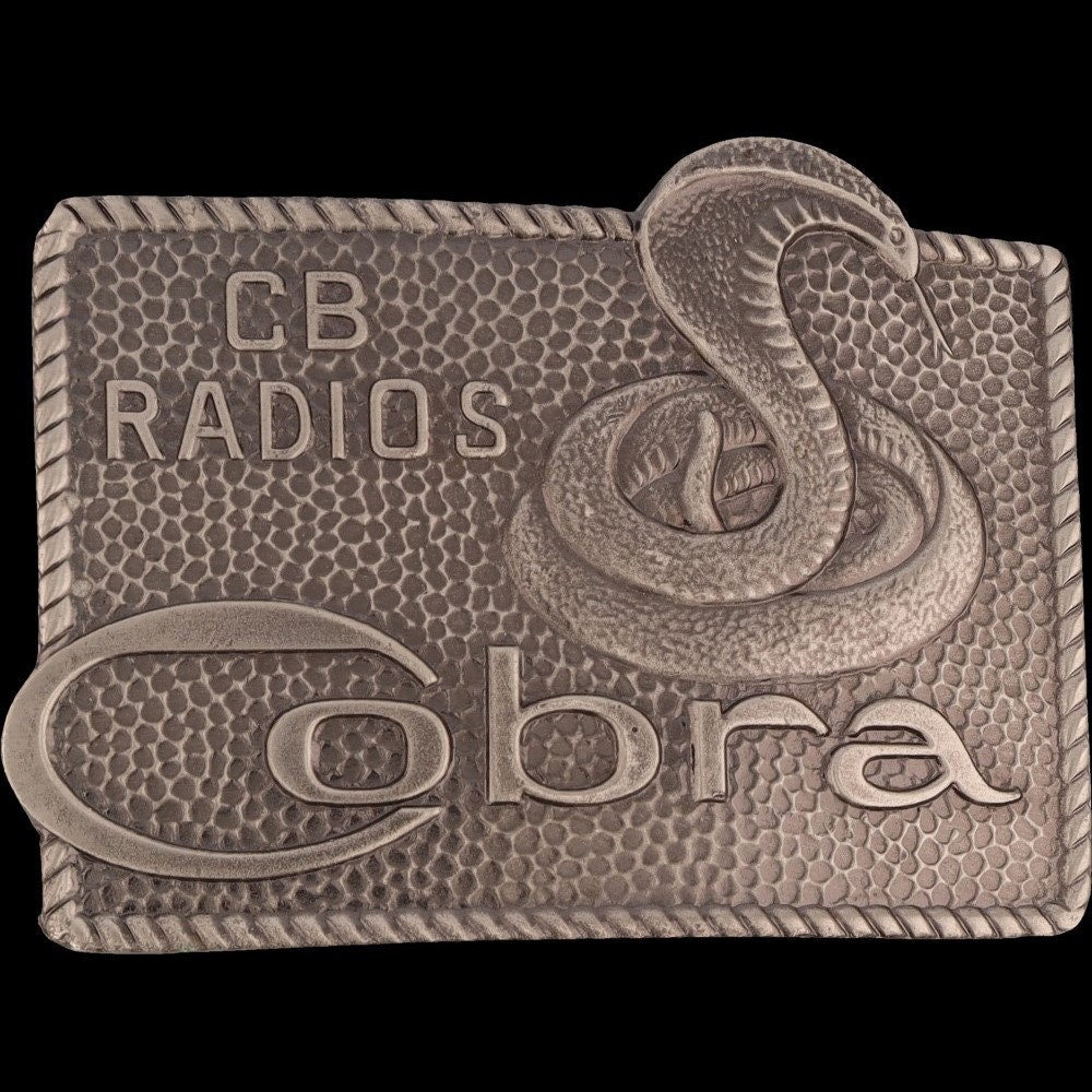 Hebilla Cobra CB Radios, Frente, Hebilla de los años 70 con…