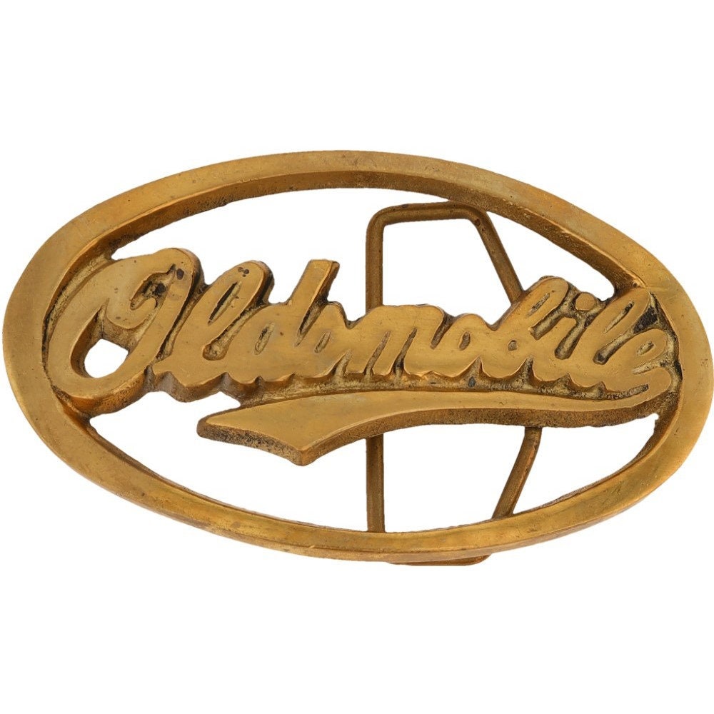 New Brass Oldsmobile Limited Curved Dash Runabout 1970s Nos Vintage Belt Buckle Show Ornament Model Logo Automobile Emblem Auto Owner