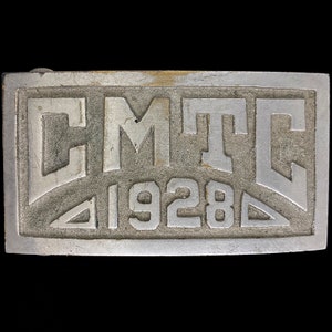 Cmtc Civilian Military Training Command Corps Camp Rare Academy 1920s 1928 Vintage Belt Buckle image 1