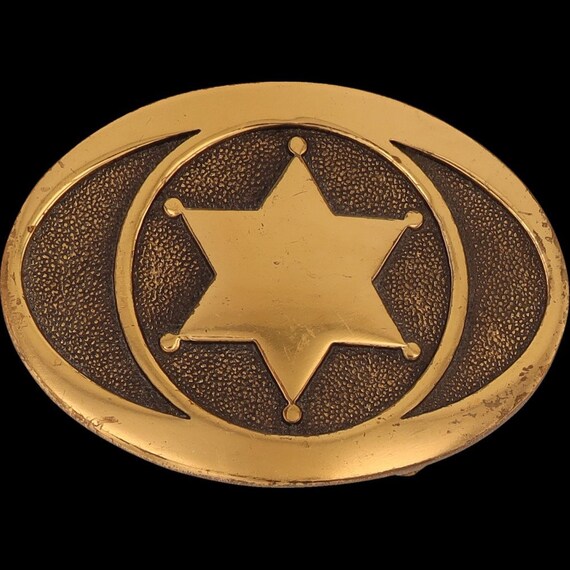 New Brass Old West Badge Western Sheriff Wild Cowboy … - Gem