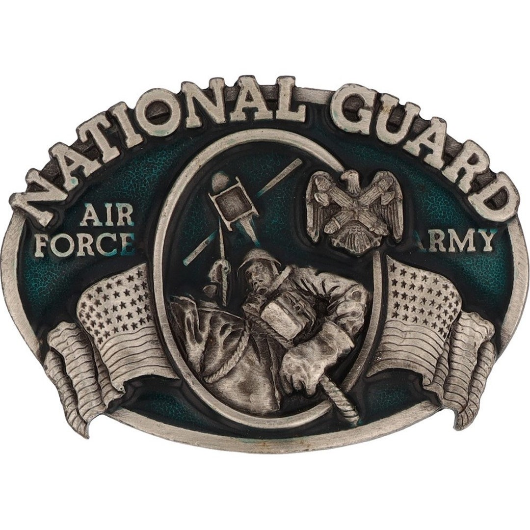 National Guard Air Force Army Military Armed Forces 1980s Vintage Belt ...