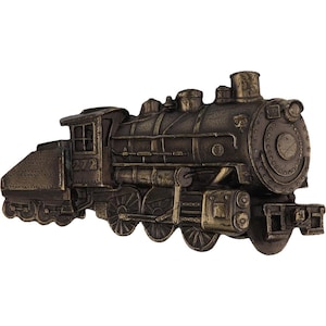 Steam Locomotive Historic Train Engine Transportation Vintage Belt Buckle Railroad Ry Engine Lover Rail Travel Line Sign Depot Railroadiana