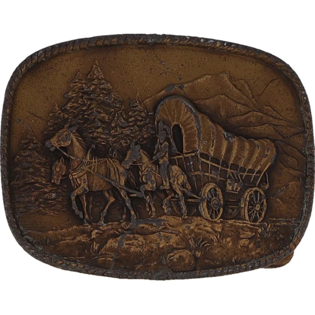 Stagecoach Covered Wagon Horse Old West Western Pioneer 70 Vintage Belt ...