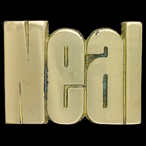 Neal Personalized Name Retro Old School Hippie Western Solid Brass 1970s New NOS Collectible Vintage Belt Buckle