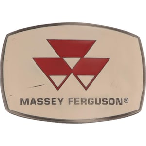 Massey Ferguson Mf 25 Tractor Emblem Logo Farm Farmer Nos Vintage Belt Buckle Farming Equipment Western Ag