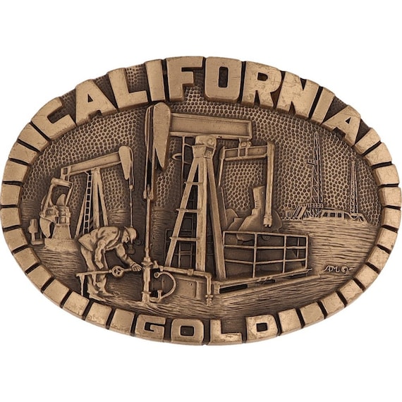 Brass California Pumpjack Oil Derrick Rig Oilfiel… - image 1