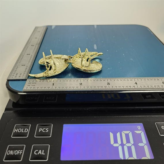 Twin Crescent Moon Interlocking Clasp Fashion Vin… - image 6