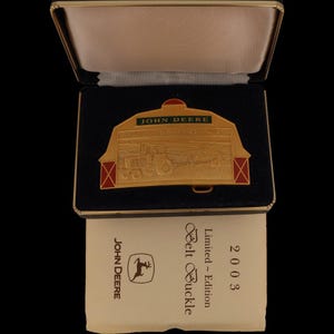 Nos John Deere 4440 Tractor 7721 Combine 03 Timeless Farming Vintage Belt Buckle Legends Farming Agriculture Machinery