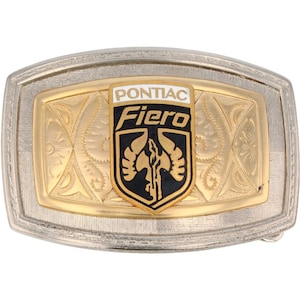 Pontiac Fiero Car Gm Indy Emblem Classic Show Sport 1980s Nos Vintage Belt Buckle