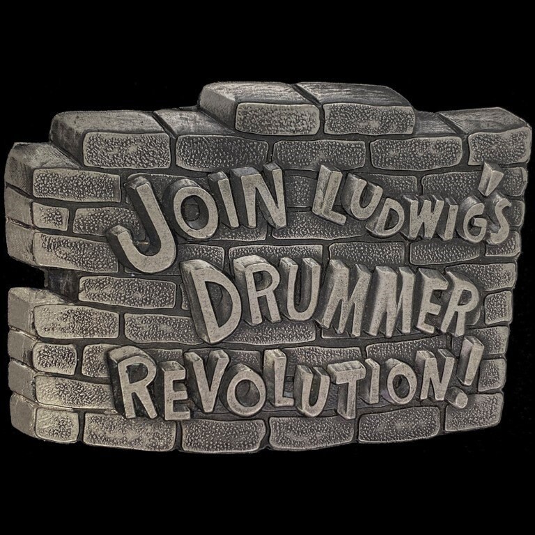 Ludwig Drums Drummer Kit Set Musician Music Gift 1970s NOS Vintage Belt Buckle Music Memorabilia Band Percussion Rock Country Mens Buckles