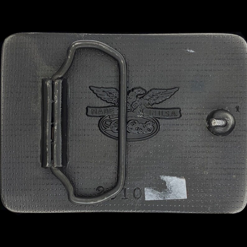 Attack Truck Fire Fighter Man Rescue Fireman Volunteer EMT Firefighter 1980s NOS Vintage Belt Buckle
