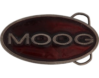 New Moog Aerospace Defense Robotics Medical Military Space NOS Vtg Belt Buckle Vintage Avionics Systems Engineer Tech Exploration Aircraft