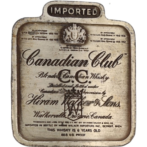 Canadian Club Whisky Whiskey CC Walkerville Canad… - image 1