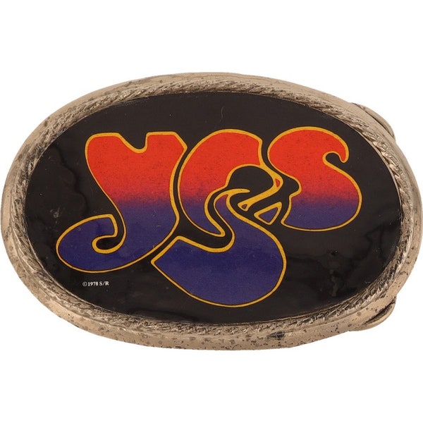 New Yes Roger Dean Band Music Rock Pacifica Style 1970s Nos Vintage Belt Buckle Jon Anderson Rick Wakeman Howe Squire Album Promo Concert