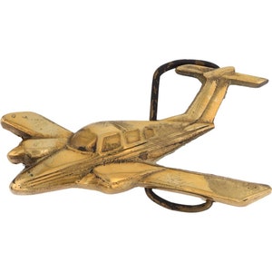 New Brass Private Pilot Airplane Plane Cessna Piper Beechcraft 1970s Nos Vintage Belt Buckle Aviation Aircraft Baron 58 Monoplane Air Bush