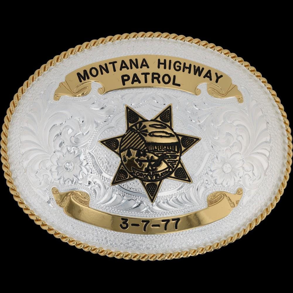 Montana Highway Patrol Trooper Hat Pin SVG (Digital Download), image size:1000x1000