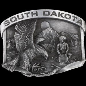 Beautiful vintage belt buckle featuring the word “Rock” in black. Old School Nylon Belt Buckles & Belt Old English letters main image 2