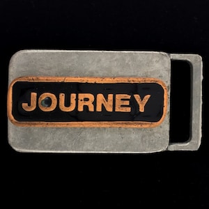 Journey Steve Perry Rock Roll Rare Concert Album Promo Band Tour Music Memorabilia Collectible Original 1980s Nos Vintage Belt Buckle