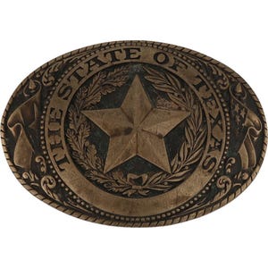 Brass Texas Texan Ft Worth Dallas Houston Austin Western Vintage Belt Buckle Southern Pride Cowgirl Cowboy Alamo El Paso Armadillo