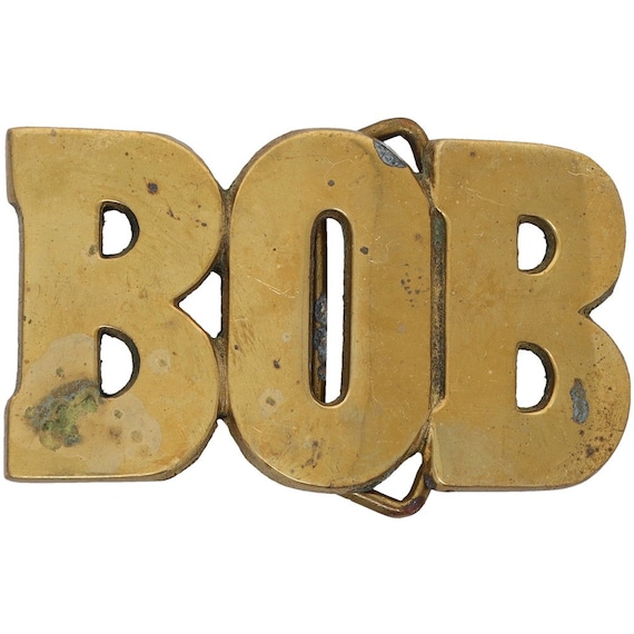 Brass Bob Robert Bobby Personalized Name Bubble L… - image 1