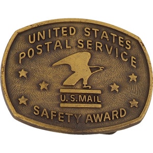 Servicio Postal de los Estados Unidos, Empleado Postal, Cartero, Hombre, Números de los años 80, Hebilla de cinturón vintage, Cartero, Jefe de Correos, Empleado de los Estados Unidos, Hombre, Correo