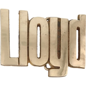 New Brass Lloyd Name Old School Hippie Hippy 1970s Nos Vintage Belt Buckle Cool Personalized Bubble Letter Throwback