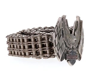 1970s Harley Davidson Eagle Checkered Flag Primary Chain  display picture 1