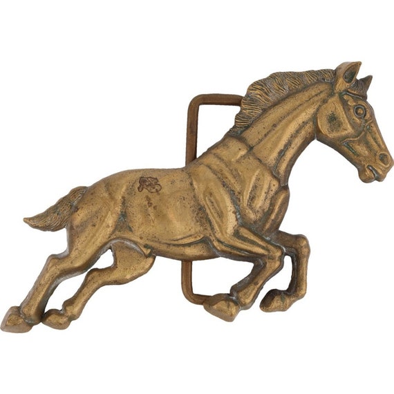 New Brass Horseback Horse Rider Riding Rodeo Cowg… - image 1