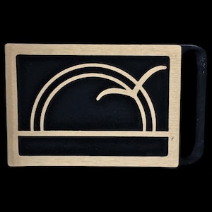 Brass Tech Ether Guild Eventide Bird Sun Rainbow Summer Swim Art Artwork Boho Hippie Fashion Mens Womens Buckles 1970s Vintage Belt Buckle