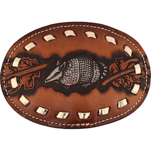 Armadillo Texas Texan Western Cowboy Cowgirl Funny Southwest 1980s Vintage Belt Buckle Country Road Kill Critter Ft Worth Houston Austin