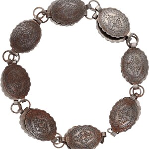THREE Vintage 1950s Sanford Conchas Belt Silver - 33\