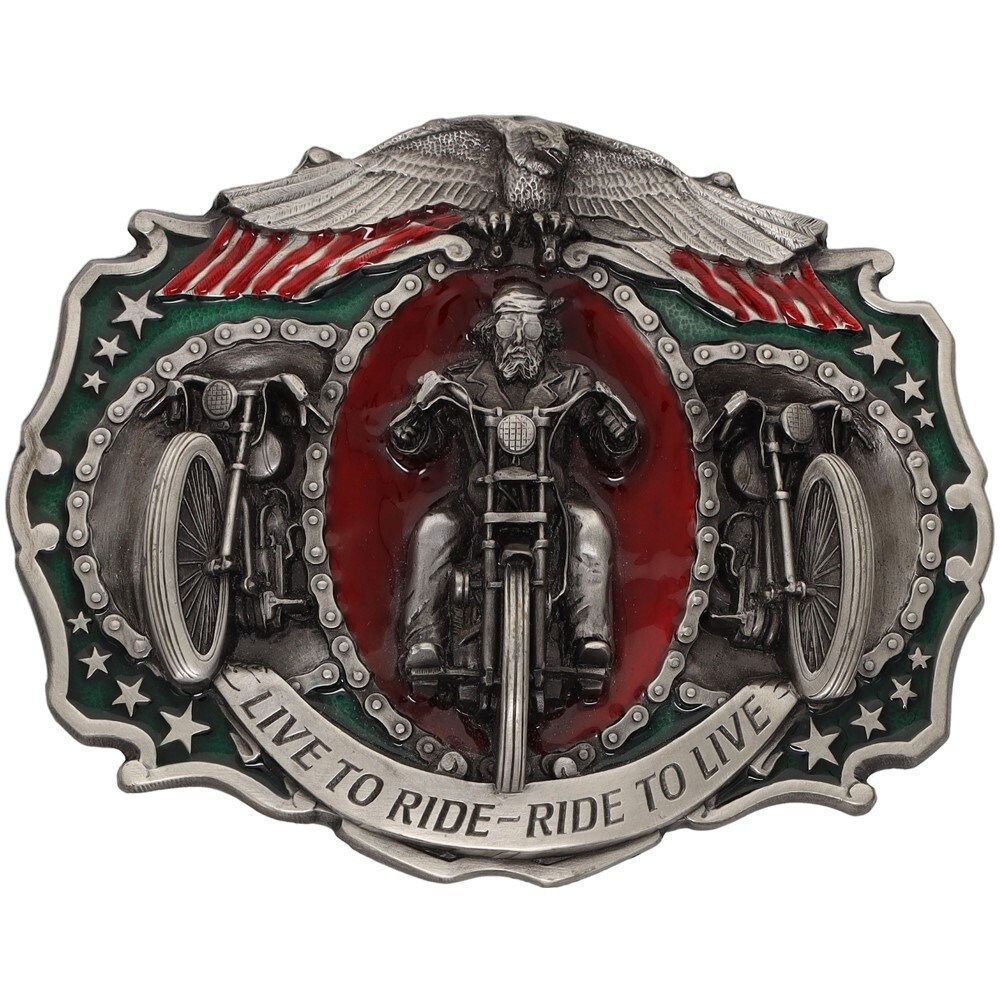 New XXL Harley Davidson Live Ride Motorcycle Biker NOS Vintage Belt Buckle Sportster Flh Xlch Panhead Shovelhead Ironhead Bike