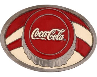 Nieuw Coca-Cola Coke Collectible Soda Fountain Drink Jaren 90 Nos Vintage Riemgesp Kroonkurk Flesdop Soft Pop Logo Reclamebord Advertentie