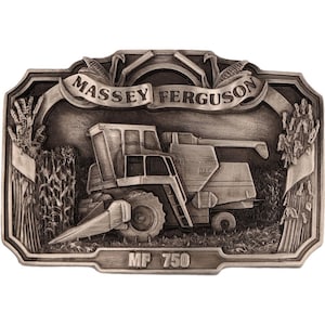 New Massey Ferguson MH 750 Tractor Harris Farmer Farming NOS Vintage Belt Buckle Farm Equipment Machinery Implement Sign Logo Ji Ih