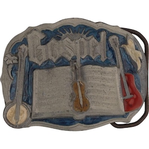 Gospel Music Church Band Choir Christian Youth Minister Vintage Belt Buckle