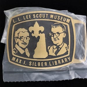 Max Silber 1989 L.L. Lee Boy Scout Museum Bsa Library Scouting Collectible Memorabilia New Old Stock Nos Commemorative Vintage Belt Buckle