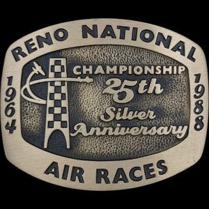 Brass 88 Reno Air Race Show Championship Aviation Airplane NOS Belt Buckle Lover Usaf Nevada National Voodoo P51 Racer Fighter Pilot Mustang