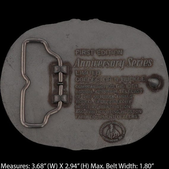 Fibbia per cintura da cowboy Rockmount Bronco Rider. Fibbia per cintura in metallo da cowboy, regalo da rodeo. - Italia