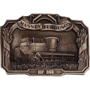 New Massey Ferguson MH 816 Tractor Harris Farmer Farming NOS Vintage Belt Buckle Farm Equipment Machinery Implement Sign Logo Ji Ih