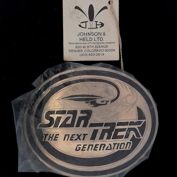 Nuevo G Plata Raro Star Trek Cast Crew Hecho a mano Starship Enterprise Tv Película Memorabilia Nos Vintage Cinturón Hebilla Trekkie Scifi Ciencia Espacial